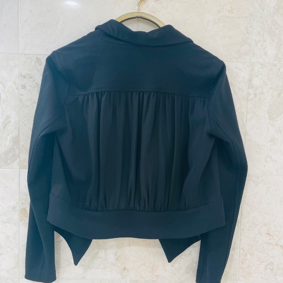 THEORY {2} Black Jacket / Shrug /Cardi Wool & Poly Sheer - Picture 3 of 5